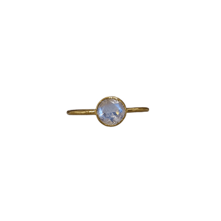 14k Gold Blue Schiller Rainbow Moonstone Ring, - K Jewelry Accessories