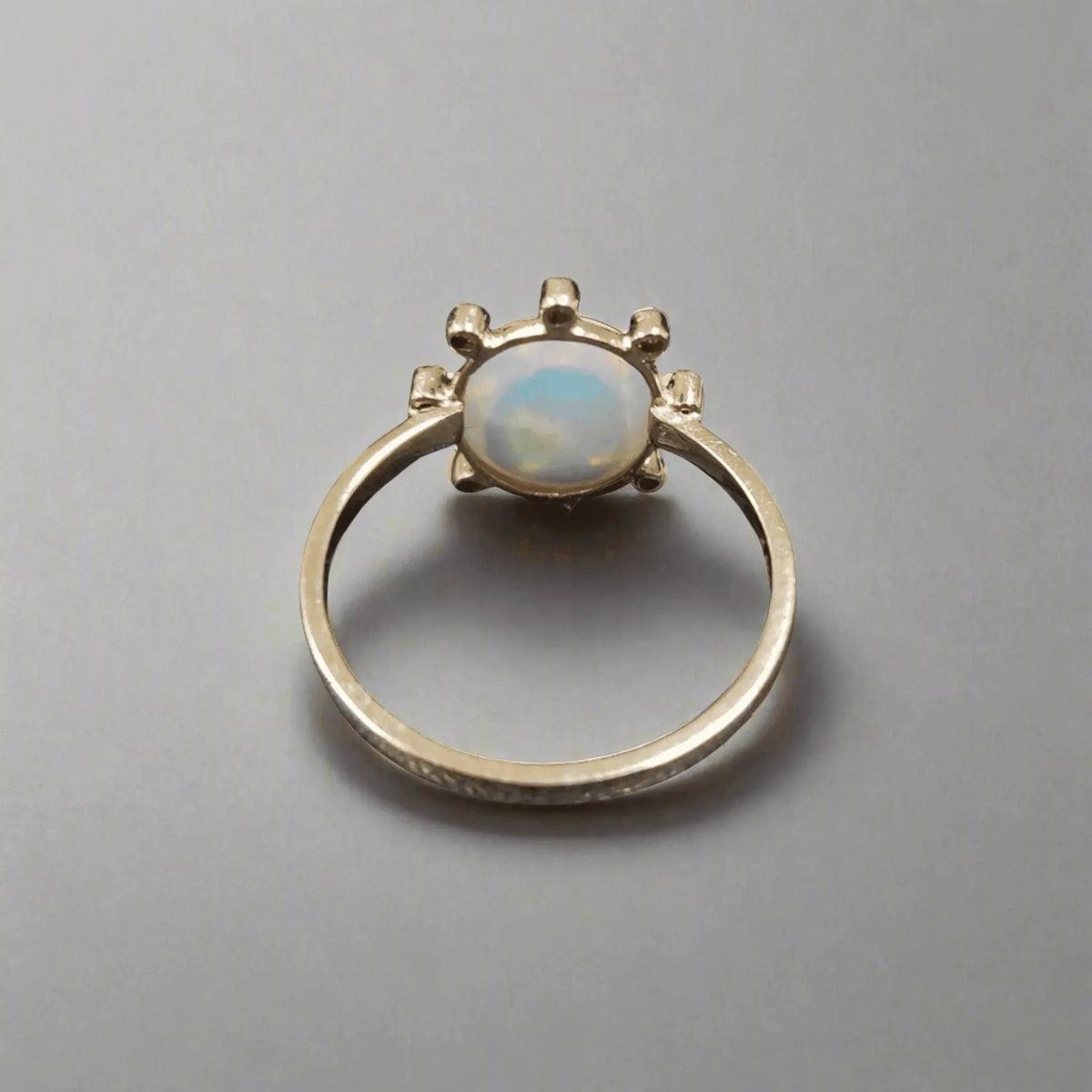 14k Gold Ethiopian Opal & Diamond Ring - K Jewelry Accessories