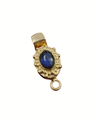 Labradorite Box Clasp: Gold Vermeil Sterling Silver Necklace Connector