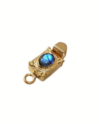Gold Vermeil Labradorite Box Clasp: Sterling Silver Necklace Connector