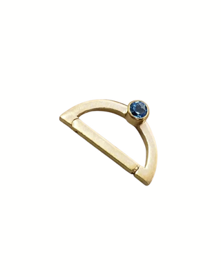 Gold Vermeil Swiss Blue Topaz Clasp: Sterling Silver Connector