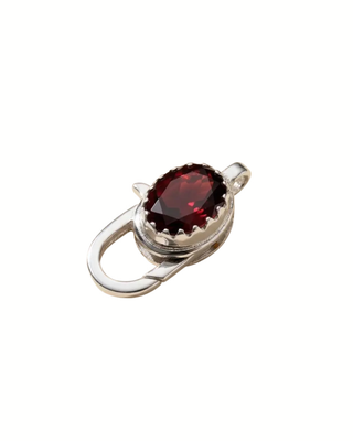 925 Sterling Silver Natural Red Garnet Lobster Clasp | DIY Jewelry Finding