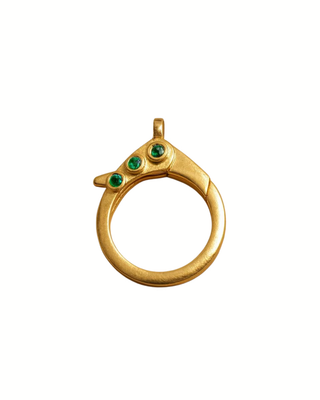 Gold Vermeil Zambian Emerald Lobster Clasp : Connector for Necklaces