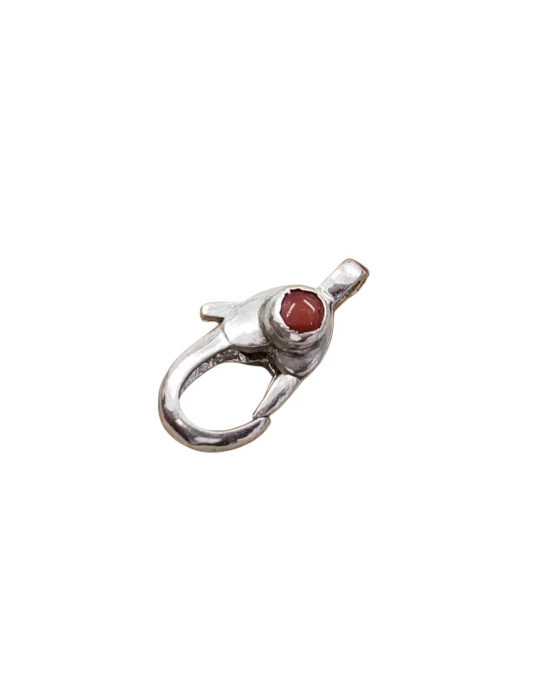 Handmade Sterling Silver Red Coral Lobster Clasp – Jewelry Finding