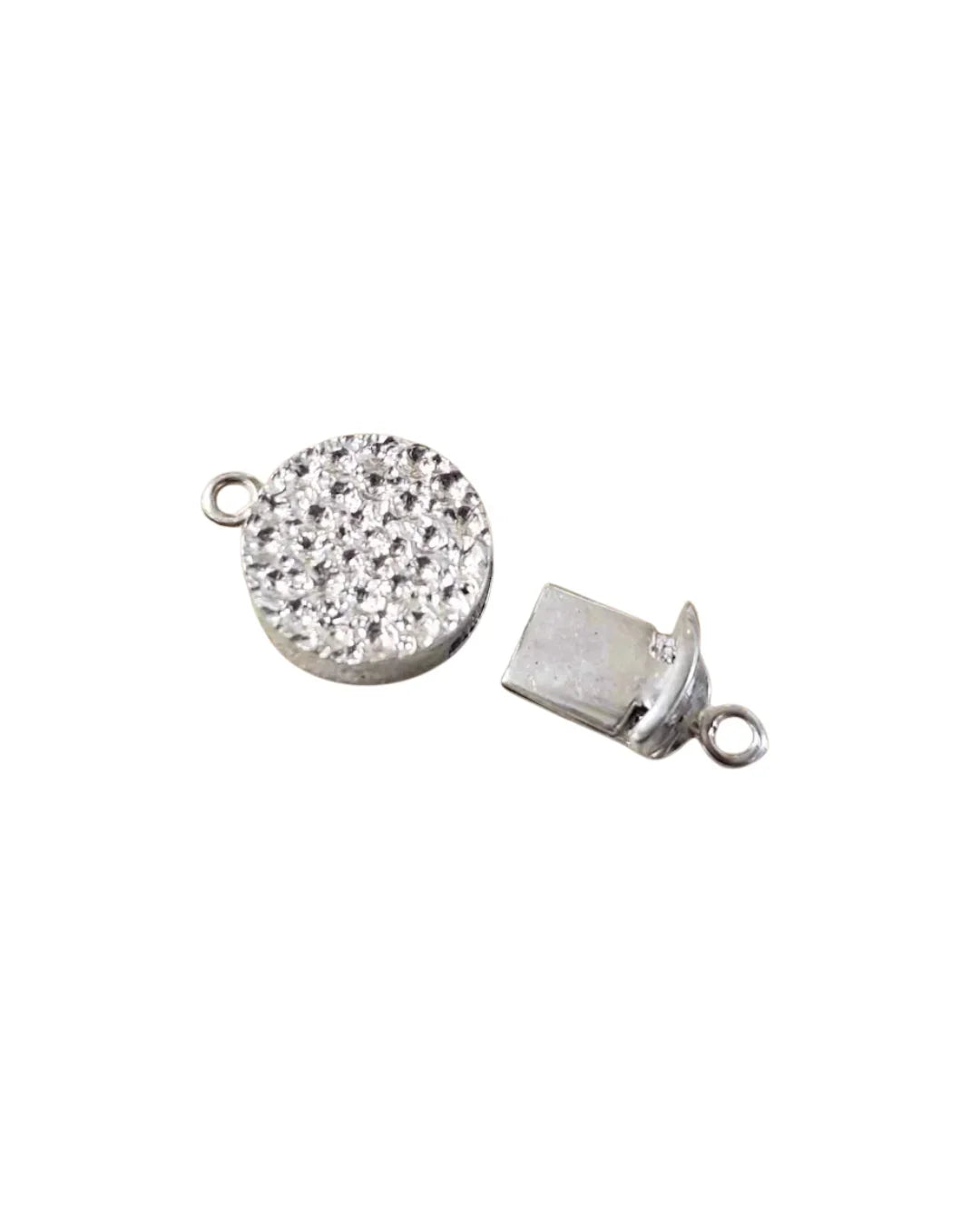 Fermoir mousqueton turquoise en argent sterling 925, 25 x 19 mm