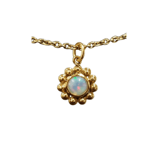 925 Gold Vermeil Ethiopian Opal Pendant - K Jewelry Accessories