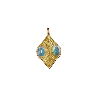 Gold Vermeil Ethiopian Fire Opal Charm - K Jewelry Accessories