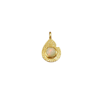 Gold Vermeil Ethiopian Opal Dainty Charm Pendant - K Jewelry Accessories