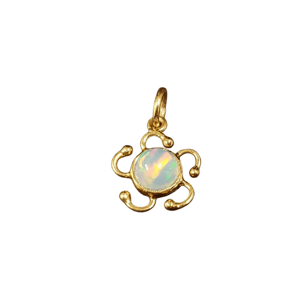 925 Gold Vermeil Ethiopian Opal Pendant Jewelry handmade - K Jewelry Accessories