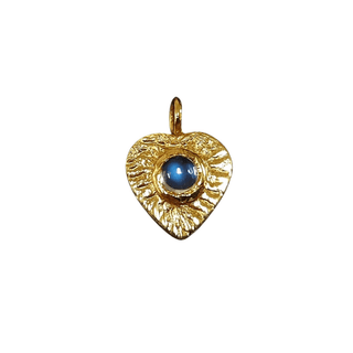 925 Gold Vermeil Rainbow Moonstone charm - K Jewelry Accessories