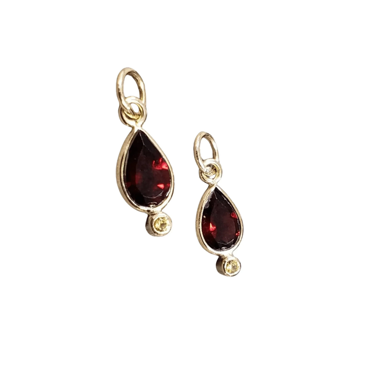 Yellow Sapphire Garnet Pendant 14k Gold - K Jewelry Accessories