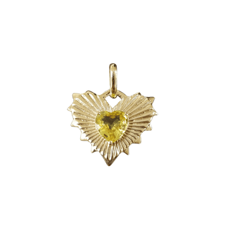 14k Gold Natural Yellow Sapphire Pendant - K Jewelry Accessories