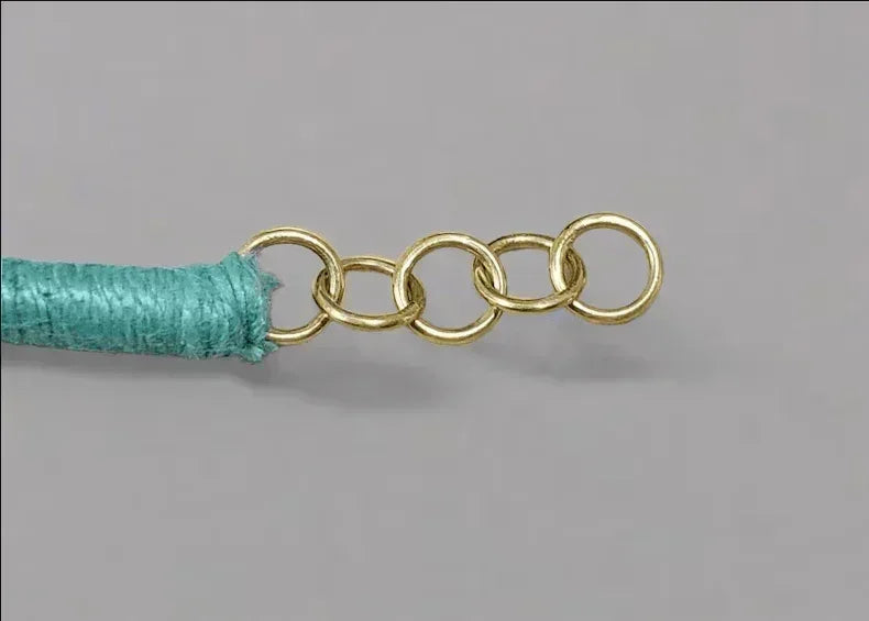 Gold Vermeil Natural Kyanite & Diamond Cord Bracelet - K Jewelry Accessories