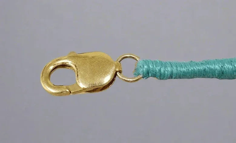 Gold Vermeil Natural Kyanite & Diamond Cord Bracelet - K Jewelry Accessories
