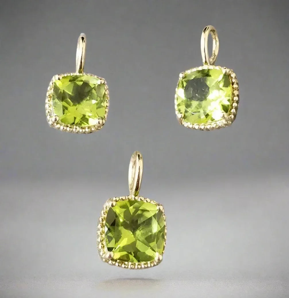 Minimalist 14k Gold Peridot Pendant - K Jewelry Accessories