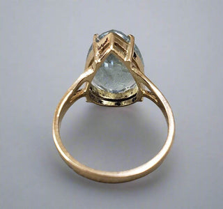 14k Gold Wedding Ring Dainty Aquamarine Ring - K Jewelry Accessories