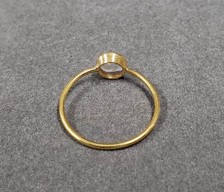 14k Gold Blue Schiller Rainbow Moonstone Ring, - K Jewelry Accessories