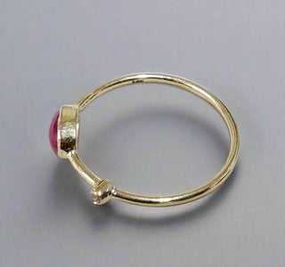 Ruby Cabochon 14k Gold Ring - K Jewelry Accessories