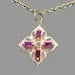 Floral 14k Gold Ruby Diamond Pendant - K Jewelry Accessories