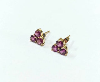 Clear Rhodolite Garnet 18k Gold Earrings For Women - K Jewelry Accessories