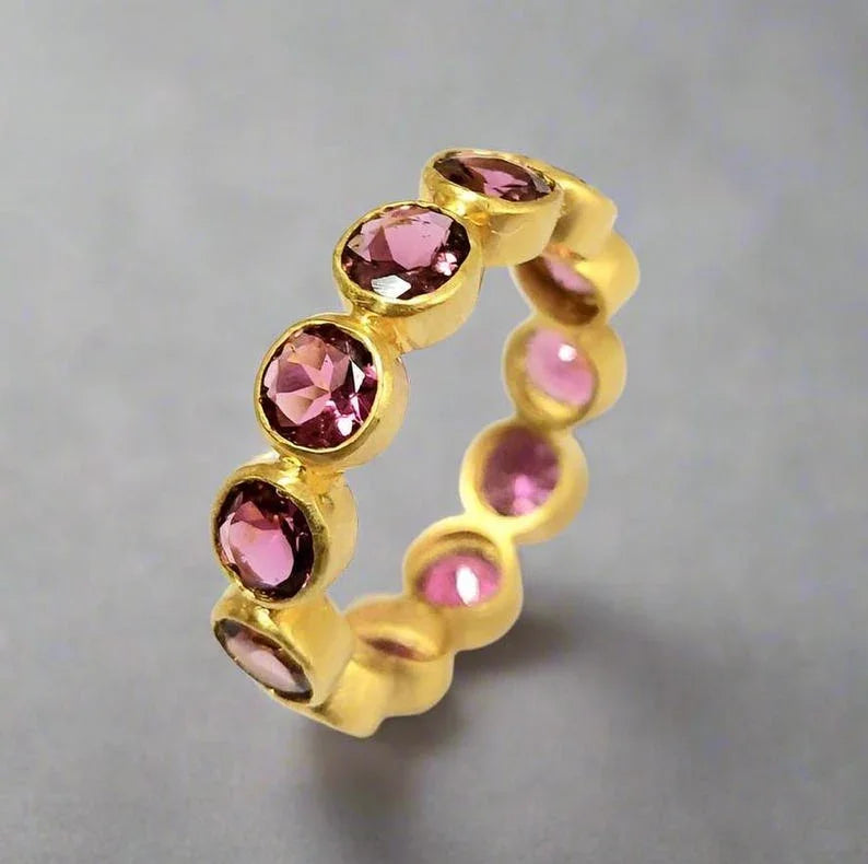 Bague multi-tourmalines en or 18 carats