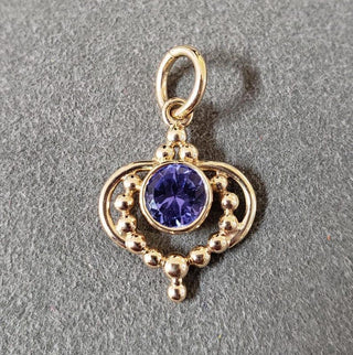 14k Gold Tanzanite Pendant: Bezel Set - K Jewelry Accessories