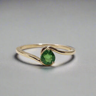 14k Gold Tsavorite Ring: Green Garnet Statement Ring - K Jewelry Accessories