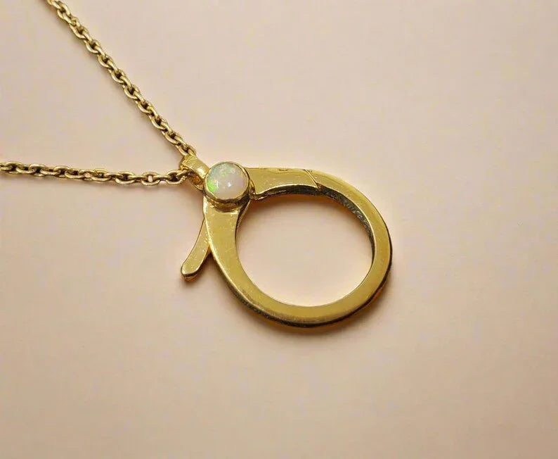 Gold Vermeil Opal Lobster Clasp: Sterling Silver Necklace Connector