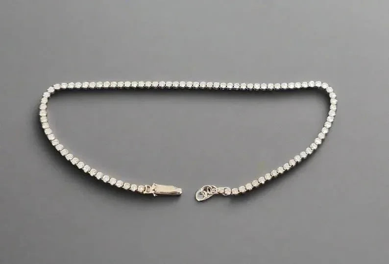 14k White Gold Diamond Tennis Bracelet: 1.40 Carat Brilliant Cut - K Jewelry Accessories