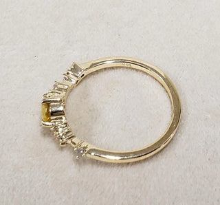 14k Gold Sapphire Ring with Diamond Accent - K Jewelry Accessories