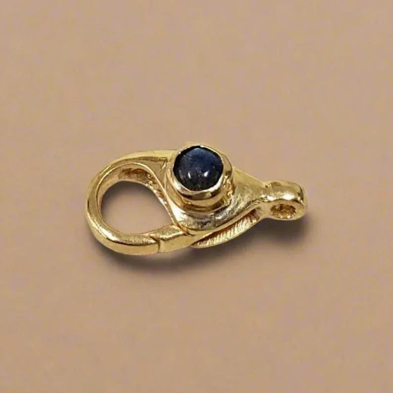 Gold Vermeil Labradorite Lobster Clasp: Handmade Sterling Silver