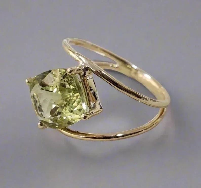14k Gold Rare Green Tourmaline Ring, Gold Jewelry - K Jewelry Accessories