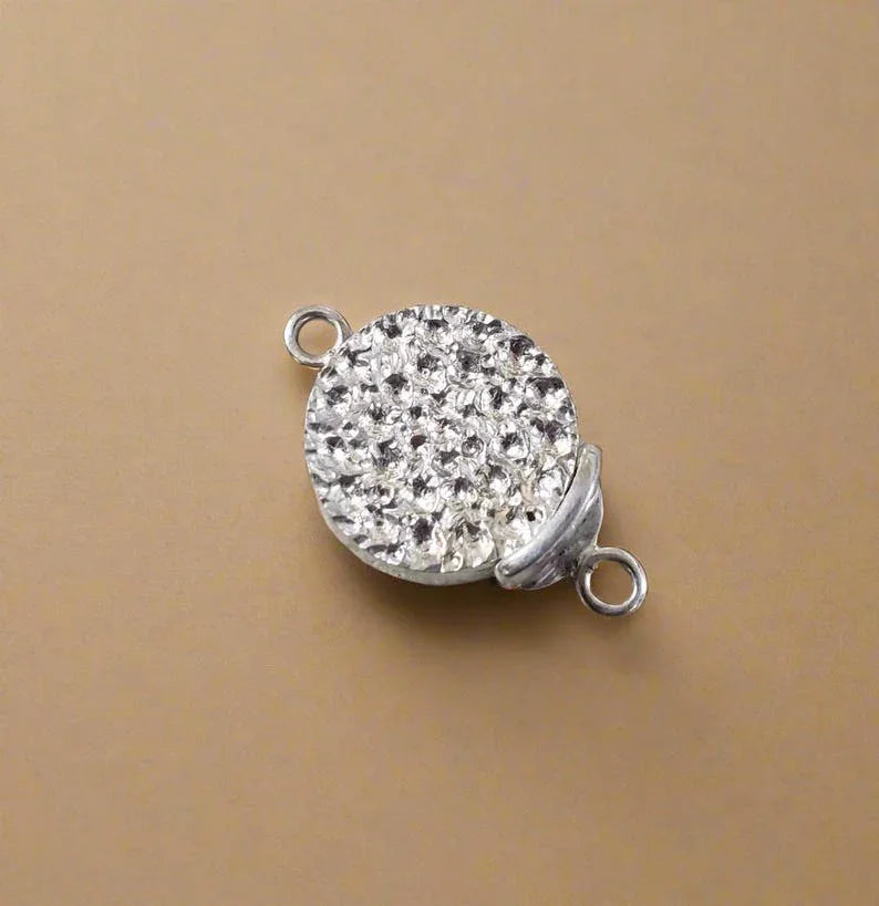 Fermoir mousqueton turquoise en argent sterling 925, 25 x 19 mm