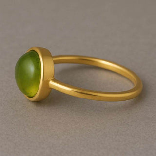 14k Gold Peridot Ring: Handmade August Birthstone Jewelry - K Jewelry Accessories
