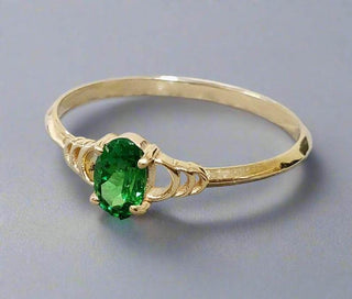 Natural Tsavorite 14k Gold Ring For Women, 14k Gold - K Jewelry Accessories