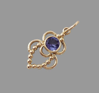 Natural Tanzanite Pendant in 14k Gold – Handmade Fine Jewelry Gift for Her - K Jewelry Accessories