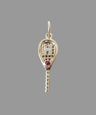 14k Gold “H” Monogram Pendant | Sparkling Diamond and Pink Spinel Necklace - K Jewelry Accessories