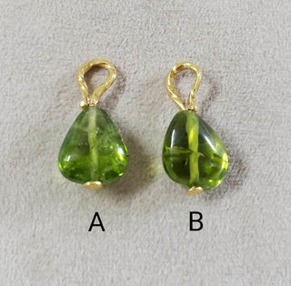 18k Gold Peridot Pendant | Handmade Green Gemstone Necklace - K Jewelry Accessories