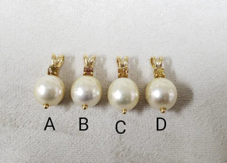 Natural Pearl & Diamond Pendant in 18K Gold - K Jewelry Accessories