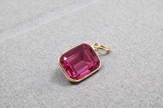 Handmade 14k Gold Pink Topaz Pendant - K Jewelry Accessories