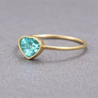 14k Gold Paraiba Apatite Heart Ring - K Jewelry Accessories
