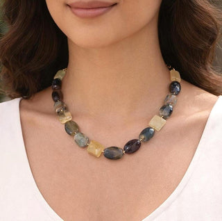 14k Solid Gold Multi Sapphire Necklace Chain