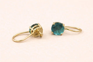 14K Gold Natural Emerald Drop Earrings – May Birthstone Jewelry