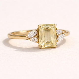 14k Gold Unheated Yellow Sapphire Ring