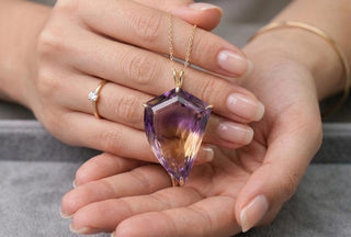 Natural Ametrine Pendant 14k Gold | Bi-Color Amethyst