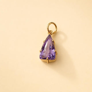 Dainty 14k Gold Purple Amethyst Pendant