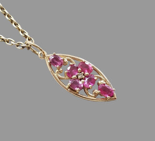 Handmade Ruby Statement Pendant in 14K Gold