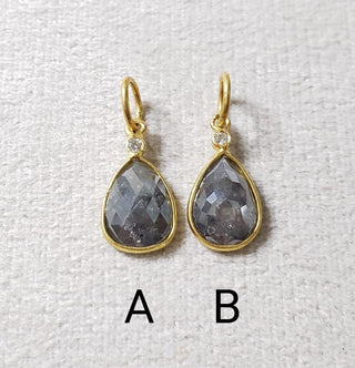 Charm-Anhänger aus 18 Karat Gold mit geschnittenem Diamant