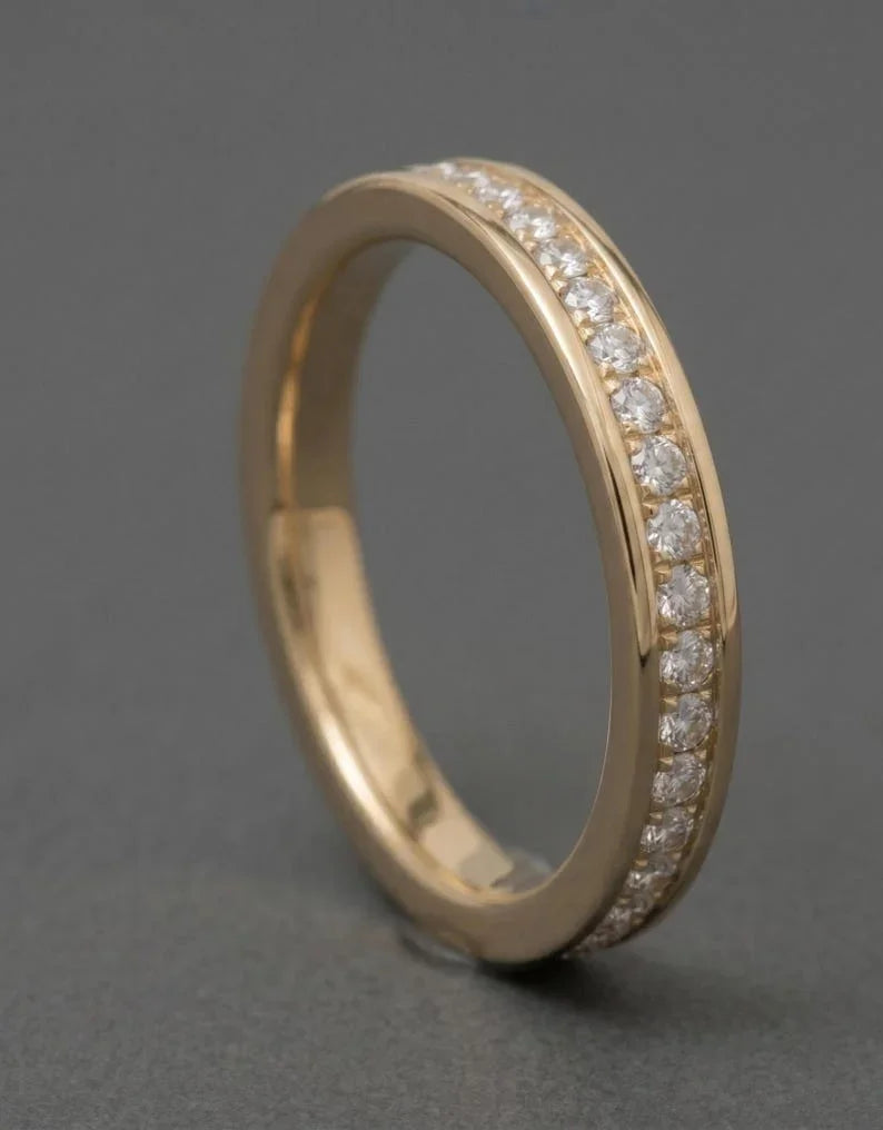 14k Gold Diamond Eternity Band | Wedding Ring