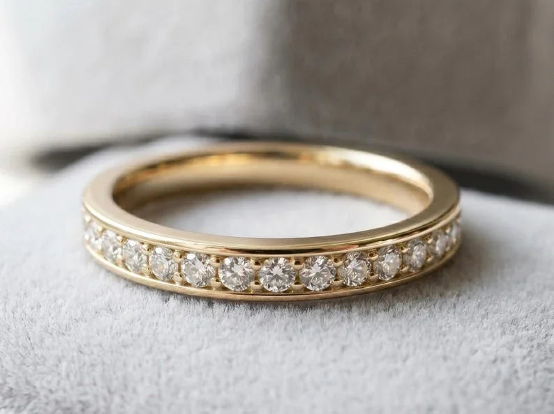 14k Gold Diamond Eternity Band | Wedding Ring